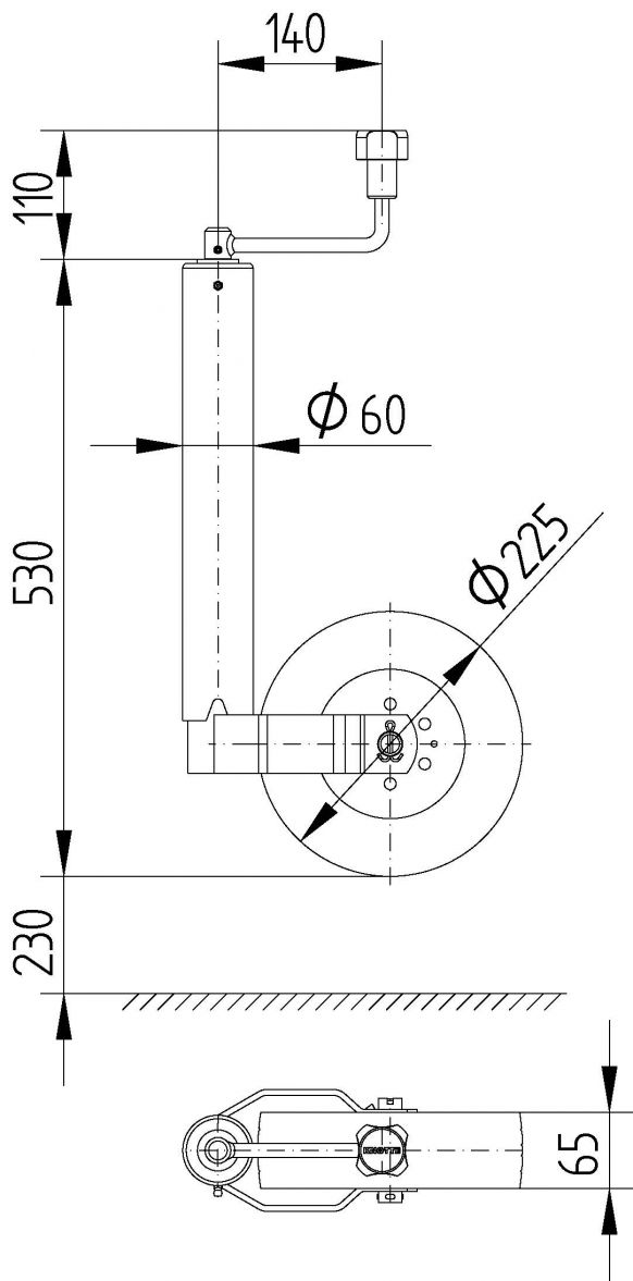 サポートホイール TK60 - 408441.001 - サポートホイール