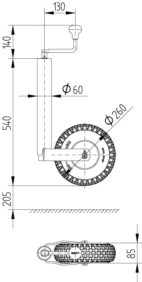 サポートホイール TK60 - 400286.001 - サポートホイール
