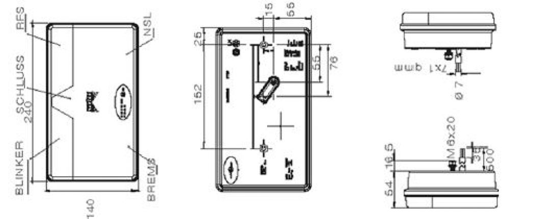 Multi LED 2 / Version High 12V/24V - 419202.001 - Taillights