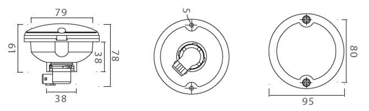 ラウンドポイント／クリアガラストップ - 406743.001 - コンビネーションリアランプ