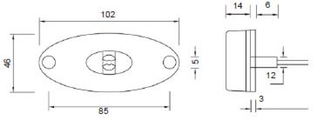 Flatpoint 2 LED 12V/24V - 404556.001 - ポジションライト