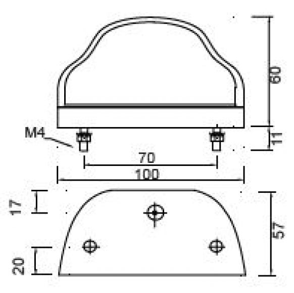 Regpoint LED 12V/24V - 406649.001 - ライセンスプレートライト