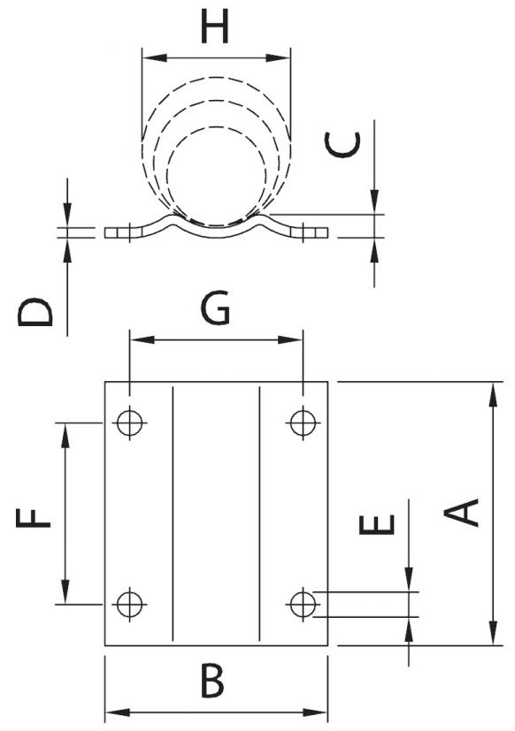 マウントプレートタイプF1 - 403526.001 - サポートホイールホルダー