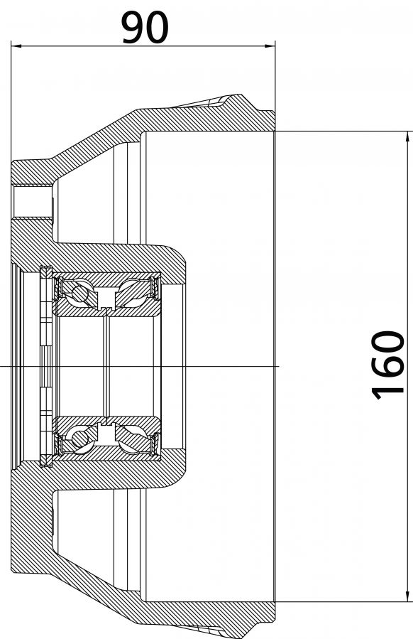 ブレーキハブ 160 - 400460B002 - ブレーキハブ