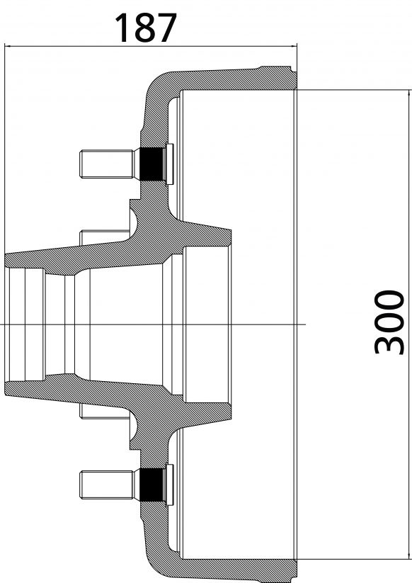ブレーキハブ 300 - 25766P02 - ブレーキハブ