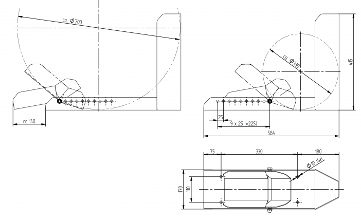 ロッカー付きオートバイ用スタンドレール - 418276.001 - オートバイ用ロック