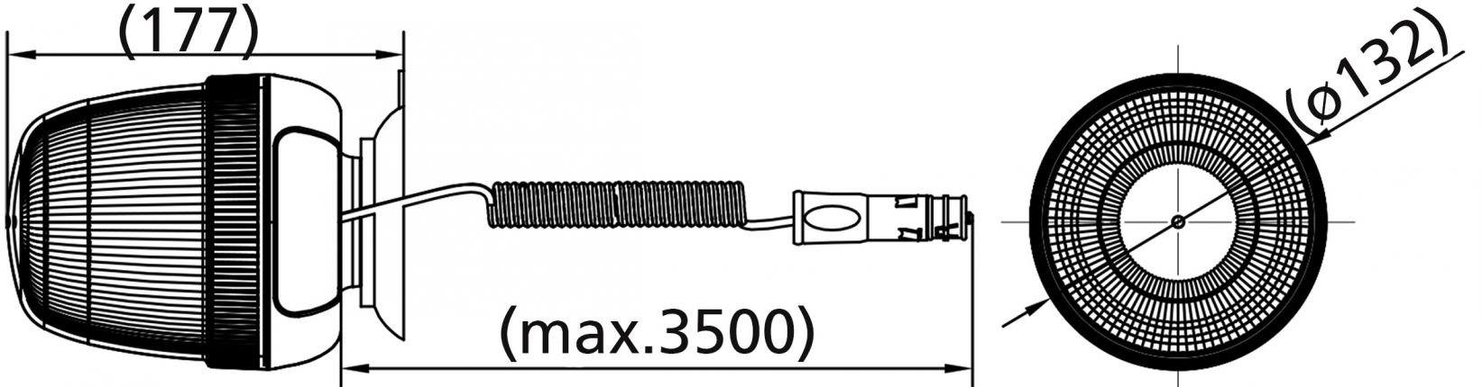 Rotating beacon LED high - 421453.001 - Rotating beacon