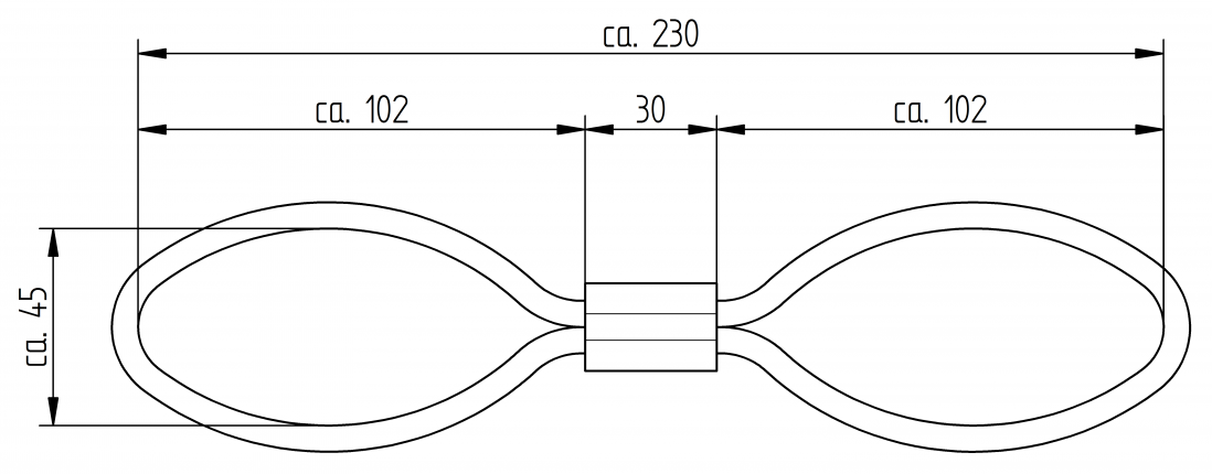 1500kgまでのアンブレーキトレーラ用アレスティングケーブル - 6B1987.001 - フランジボール
