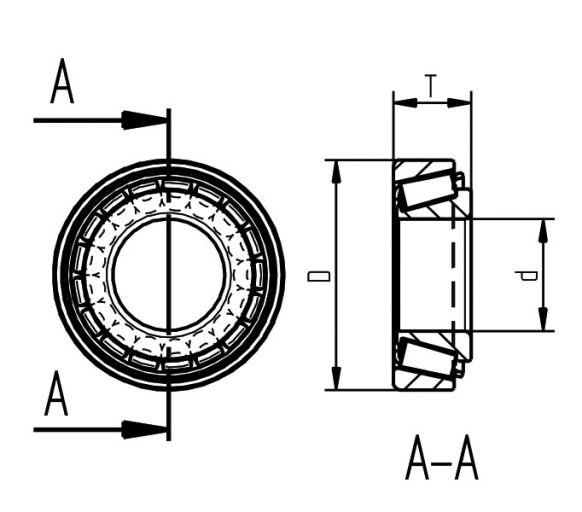 円錐ローラーベアリング Ø47mm - 45877.10 - ベアリング