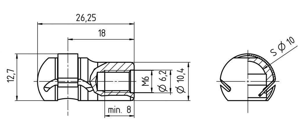 ボールソケット - 416901.001 - ガススプリング用アクセサリー