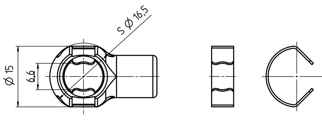 ボールソケット - 416901.001 - ガススプリング用アクセサリー