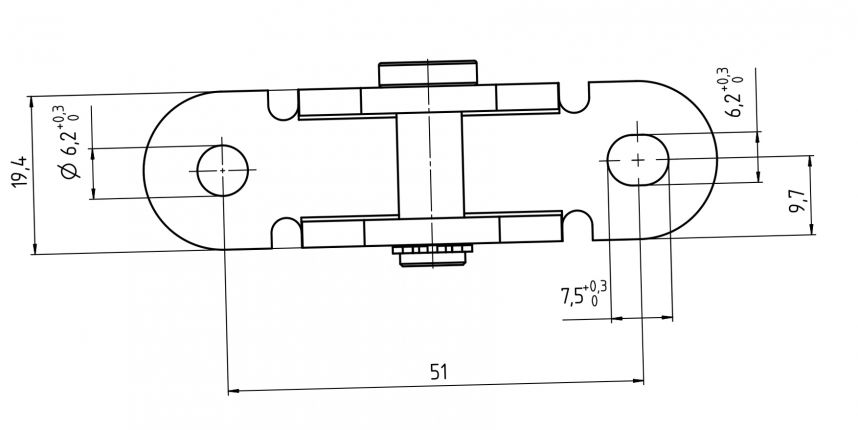 コネクションブラケット - 412942.001 - ガススプリング取付材