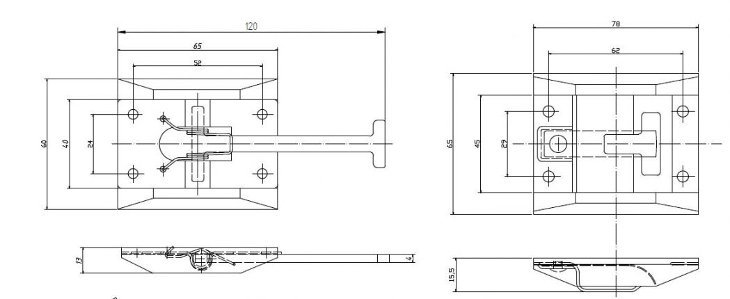 ドアチェック - 408945.001 - 錠前 / アクセサリー