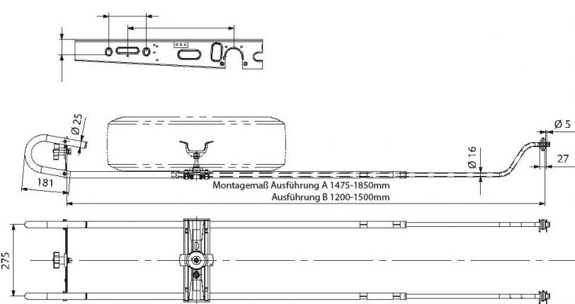 キャラバン用スペアホイールホルダー