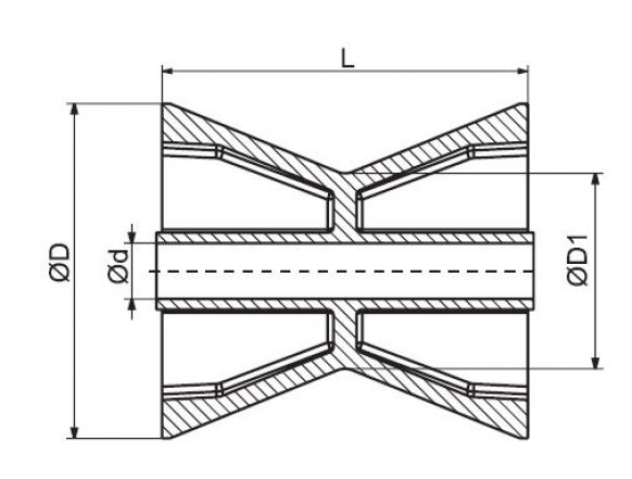 バウローラー4" - 6X1064.014 - ボートトレーラー