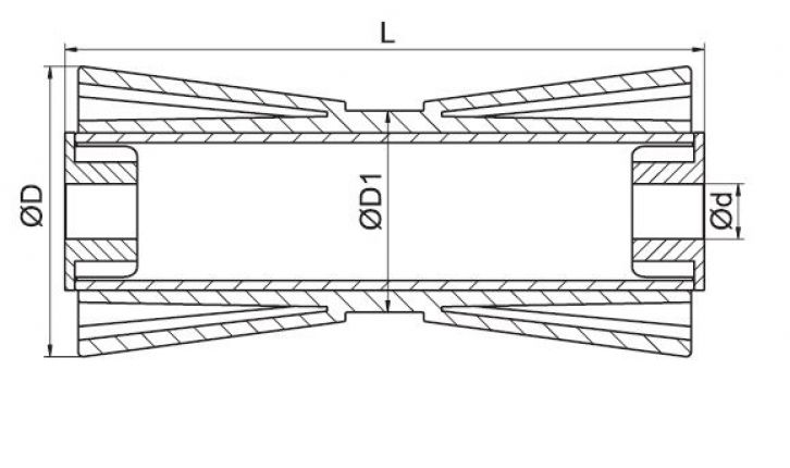 キールローラー5" - 6X1064.038 - ボートトレーラー