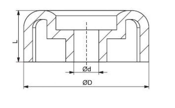エンドキャップ 4" - 6X1067.008 - ボートトレーラー